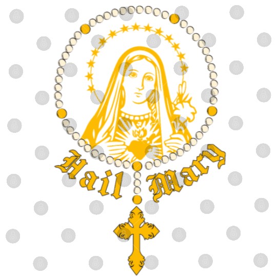 Hail Mary Rosary Prayer Catholic Religion Church Digital Files