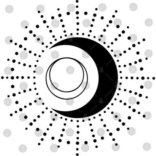 Sun and Moon Crescent Moon Digital Files