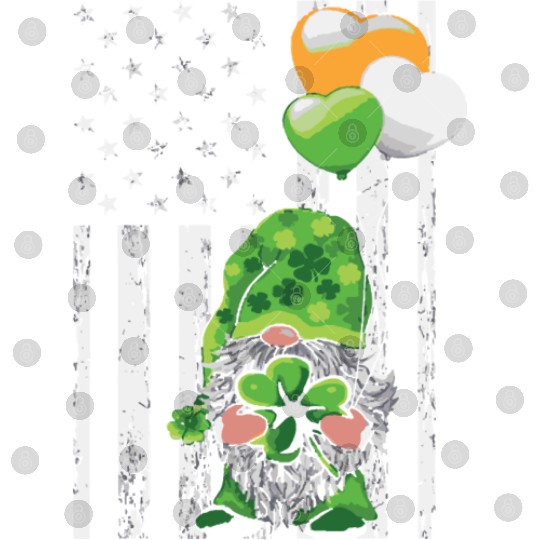 Gnomes Holding Shamrock American Flag Saint Patric Digital Files