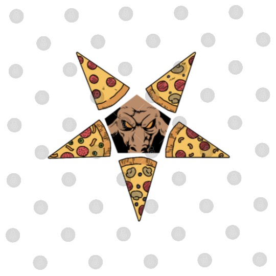 Baphomet Pentagram Lucifer Eat Pizza Hail Satan Digital Files