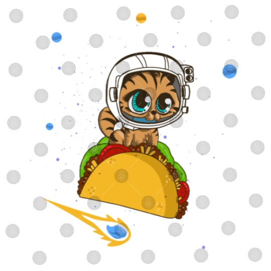 Taco Cat In Space Digital Files Dancing Cat Taco