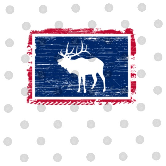Wyoming Flag Elk Hunting Season For Deer Hunter Digital Files