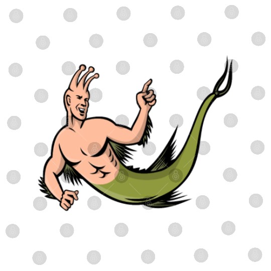 Sea Monkey Pointing Mascot Digital Files