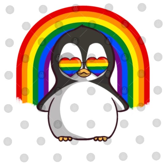 Penguin Gay Pride Rainbow LGBTQ Digital Files