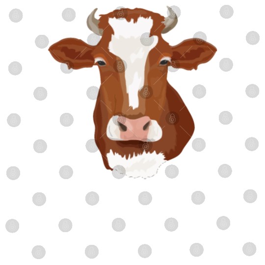 Brown Cow Head Realistic Digital Files