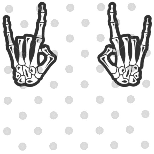 Skeleton Hands Rock N Roll Sign of the Horns Corna Digital Files