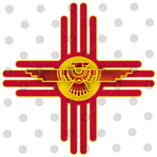 New Mexico Flag Zia Symbol Floral Nature Eagle So Digital Files