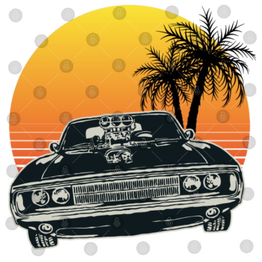 Muscle Car Sunset Digital Files
