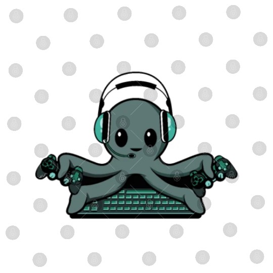 Octopus Gaming Keyboard Gamer Or Nerd Gift Digital Files