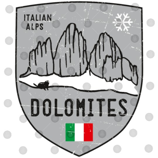 Dolomites Italy Emblem Digital Files