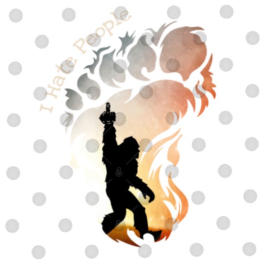 I Hate People Bigfoot Funny Camping Digital Files