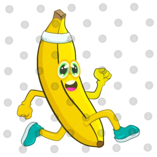 Banana Running Sport Digital Files