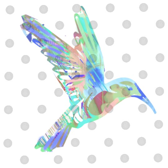 hummingbird, bird, aquarell, green, pastel, flying Digital Files
