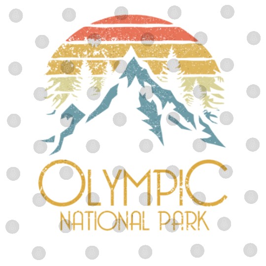 Retro Olympic National Park Washington Mountains S Digital Files