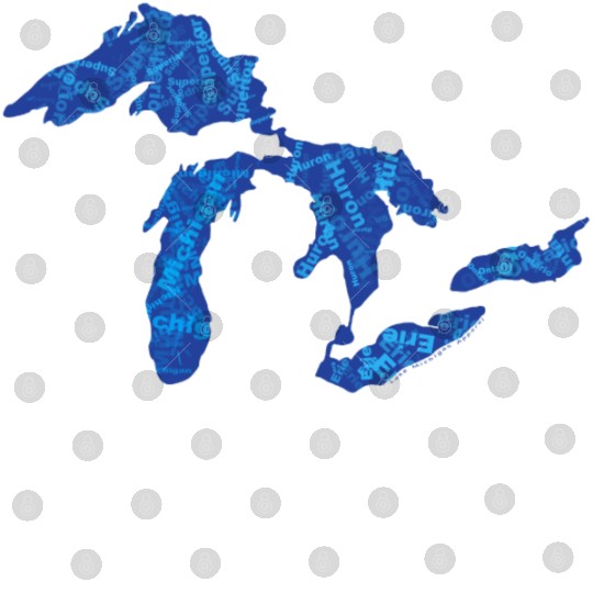 Great Lakes with Names Digital Files
