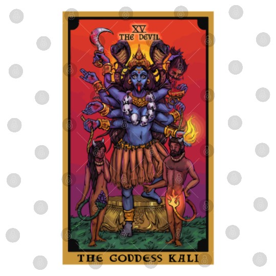 The Goddess Kali The Devil Tarot Card Hindu Indian Digital Files