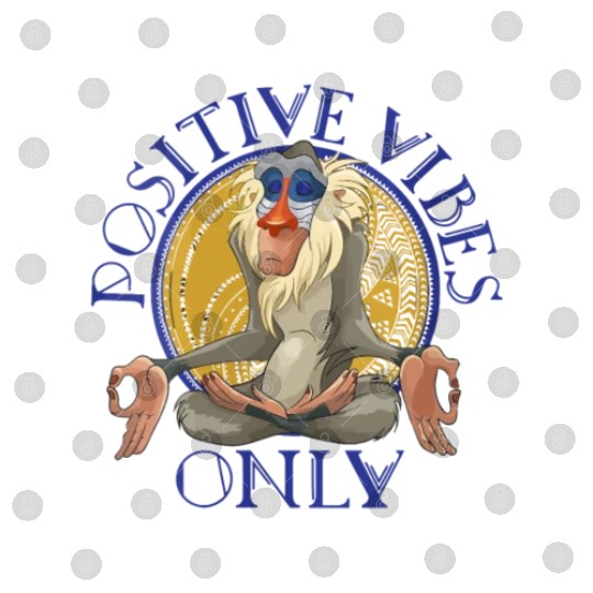 Lion King Rafiki Meditating Positive Vibes Only Digital Files