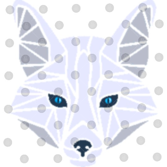 White Fox with blue eyes Digital Files