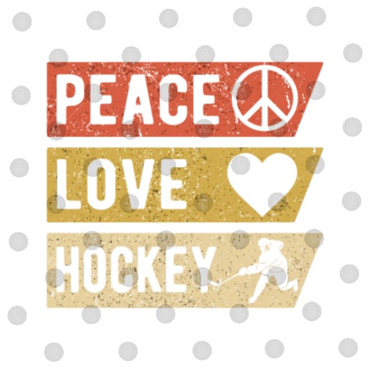 Vintage Peace Love Hockey Sports Lover Player Gift Digital Files