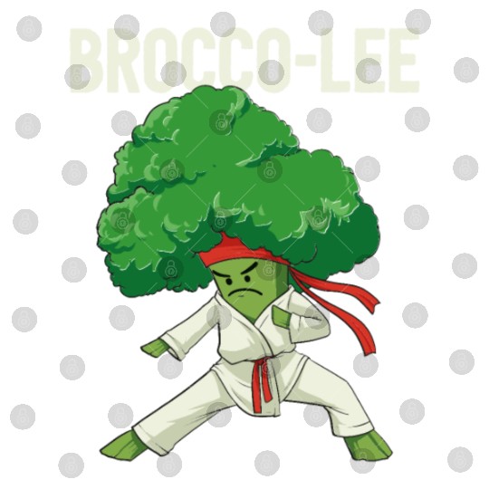 Brocco Lee Broccoli Karate Vegan Vegetarian MMA Digital Files