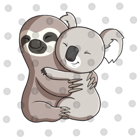 Sloth and Koala Hug Digital Files