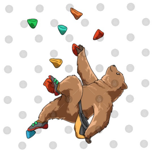 Grizzly Bouldering and Rock Climbing Gift Digital Files