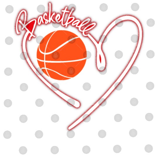 I Love Basketball Girl Basketball Player Heart Digital Files