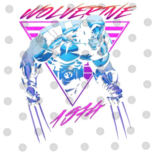M-a-r-v-e-l W-o-l-verine Neon Retro Logan Graphic Digital Files