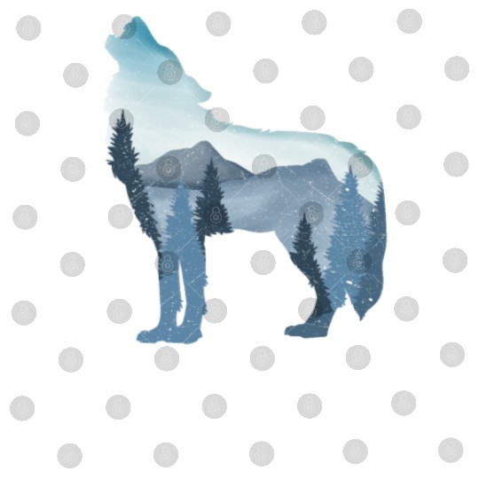 Alpha Wolf Art - Nature Background Digital Files