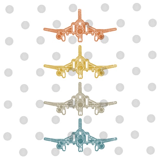 Retro F-4 Phantom Fighter Jet Vintage F4 Airplane Digital Files