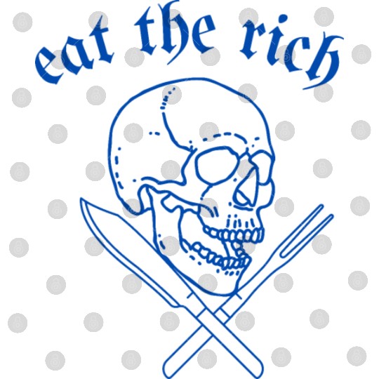 Eat The Rich - Skull and Cross Knives (blue) Digital Files