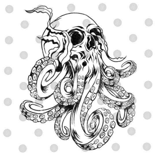 Octopus Skull Monster Kraken Cthulhu Skull for Men Digital Files