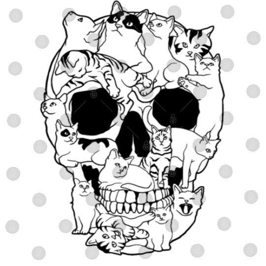 Cat Skull Kitty Skeleton Grunge Style Funny Cat Bo Digital Files