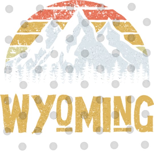 Vintage Retro Wy Wyoming Us Mountain State Digital Files