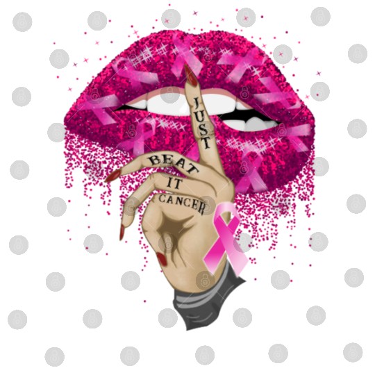 Just Beat It Cancer Mouth Breast Cancer Digital Files