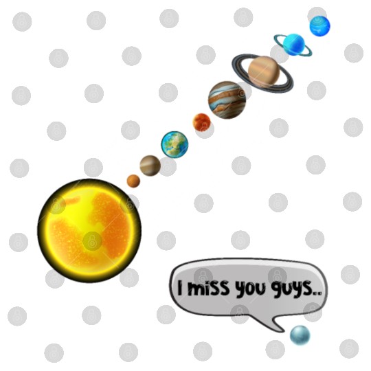 Funny Pluto and Solar System Space Science Gift Digital Files