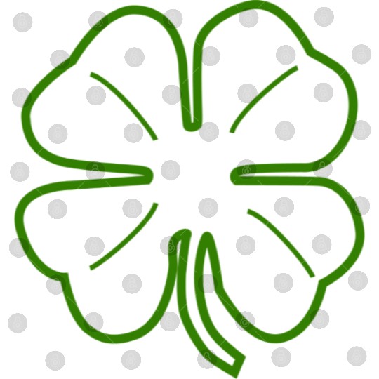 Shamrock Outline in Green Digital Files