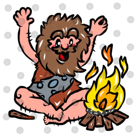 Caveman with Fire Digital Files