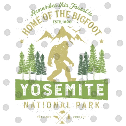 Yosemite National Park California Bigfoot Vintage Digital Files