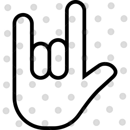 Rock hand icon 07 Digital Files