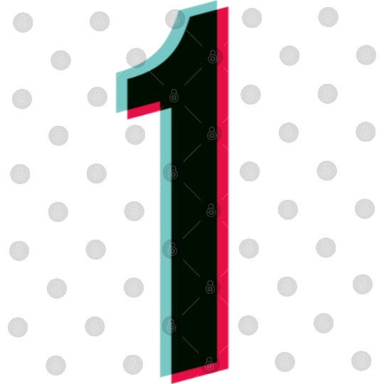 1 - jersey number - Tiktok glitch Digital Files