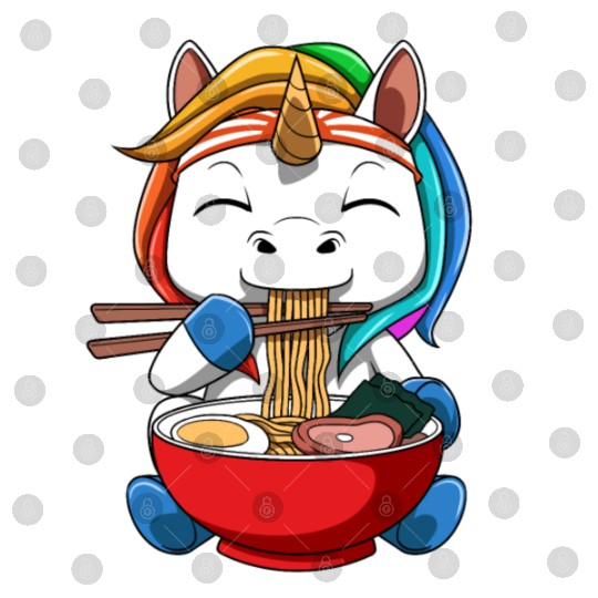 Anime Ramen Unicorn Noodle Soup Digital Files