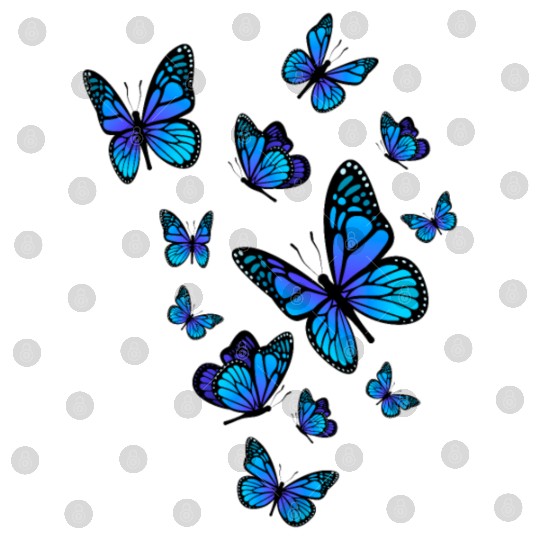 Blue Butterfly Art Garden Beautiful Butterflies Digital Files