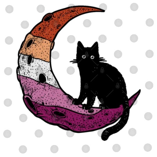 Lesbian Cat Moon Digital Files
