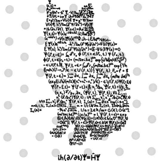 Cat professor gift physics school atom Digital Files