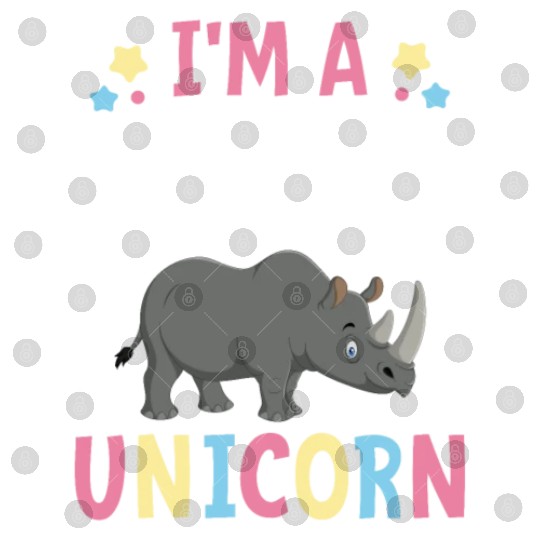 I'm a Chubby Unicorn Rhino Digital Files
