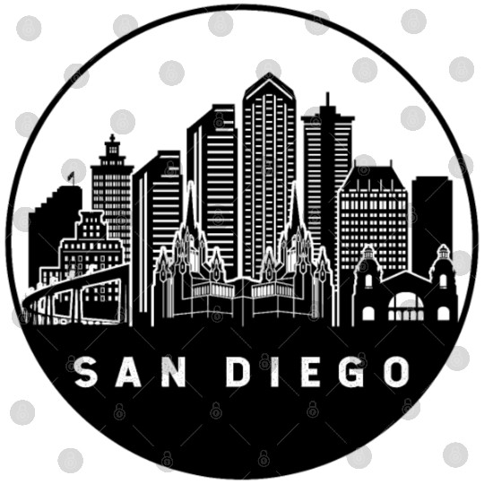 San Diego California Skyline Digital Files