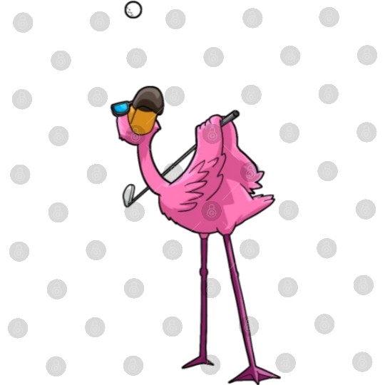 Flamingo Golf Golfing Digital Files