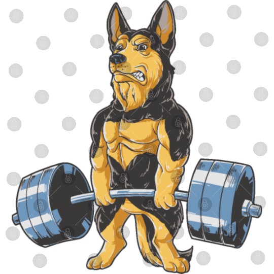 German Shepherd Working Out Funny Doberman gym Digital Files