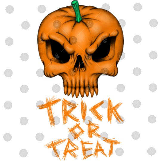 Pumpkin Skull trick or treat Digital Files